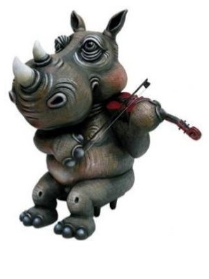 Carlos and Albert Rhino the Violinist